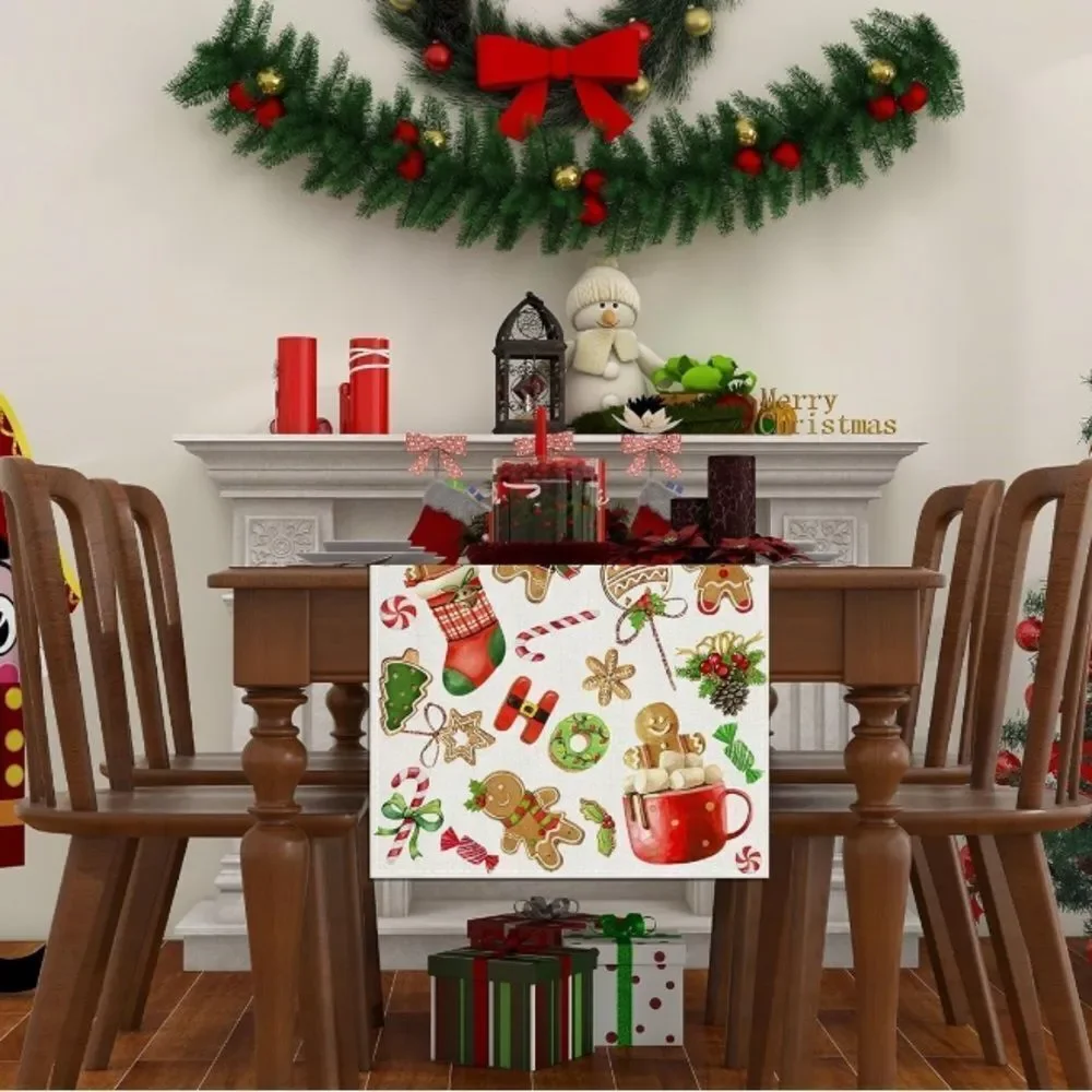 Festive Gingerbread Decorations and Supplies for Home Table-13×72’